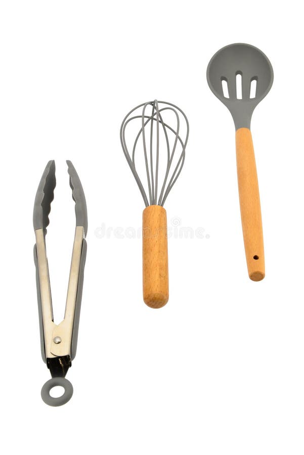 Set of Kitchen Ware Isolated on White Background Stock Image Image of