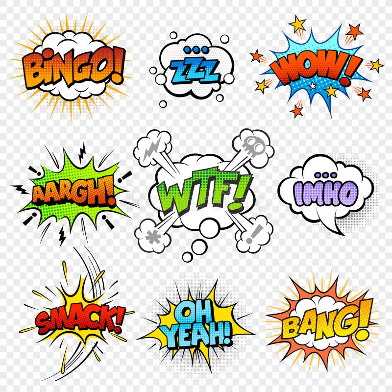 Set komiczna bąbel mowa ilustracja wektor Set komiczna bąbel mowa ilustracja wektor