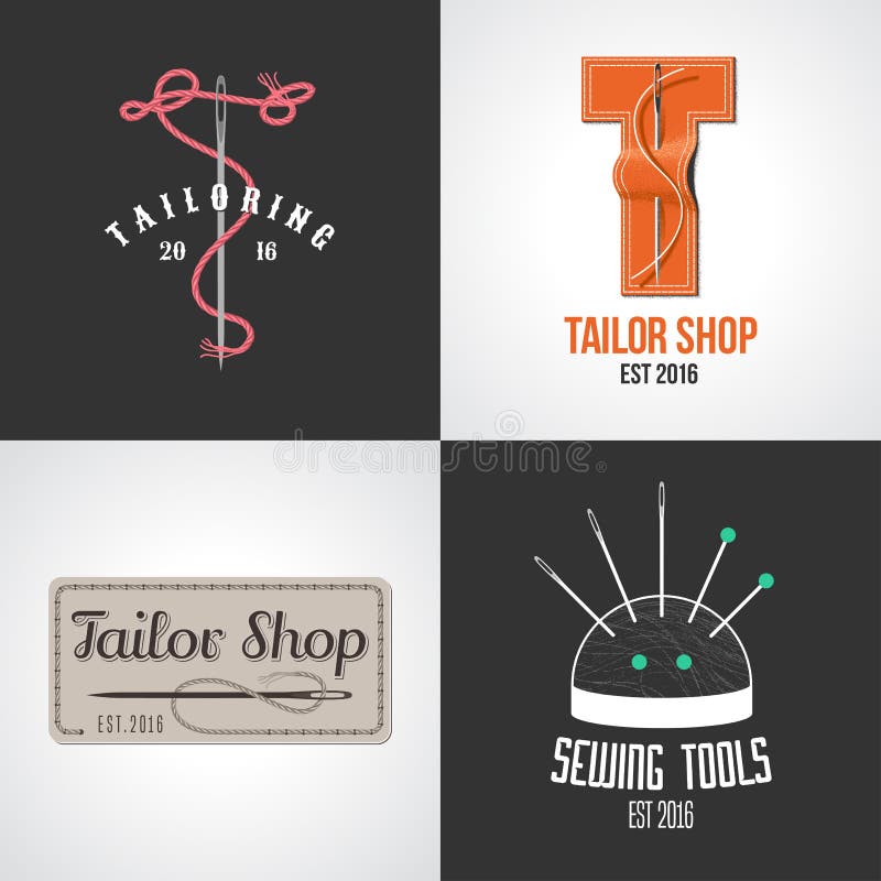 Set krawczyna, atelier wektorowy logo, ikona, symbol, emblemat, znak ilustracja wektor Set krawczyna, atelier wektorowy logo, ikona, symbol, emblemat, znak ilustracja wektor