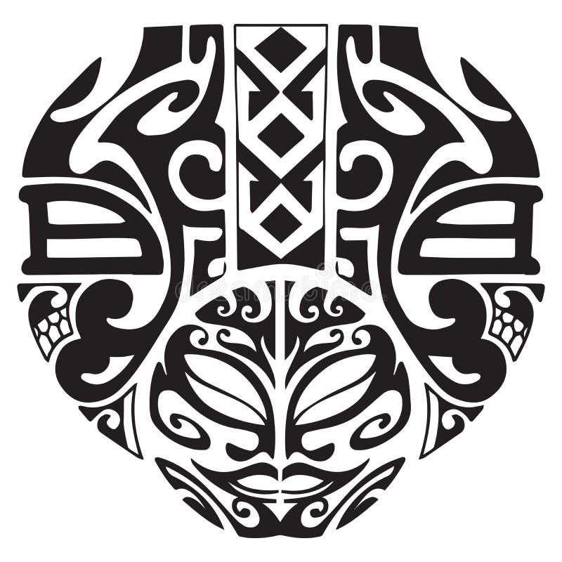 Maori Sun Tattoo Flash. Set of Labels and Elements. Vector Set ...