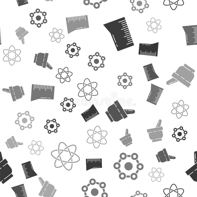 Set Laboratory Glassware or Beaker, Chemical Formula, Mortar and Pestle