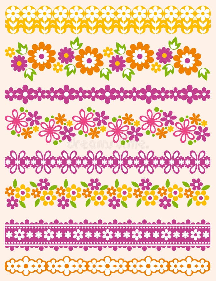 Set of Lace Paper with Flower, Vector Stock Vector Illustration of