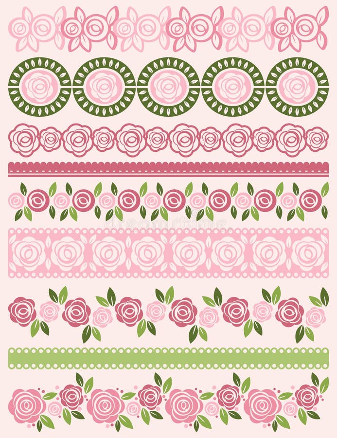 Set of Lace Paper with Flower, Vector Stock Vector Illustration of