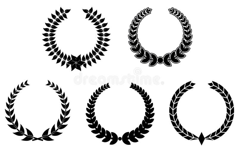 Set of laurel wreaths royalty free illustration Set of laurel wreaths royalty free illustration