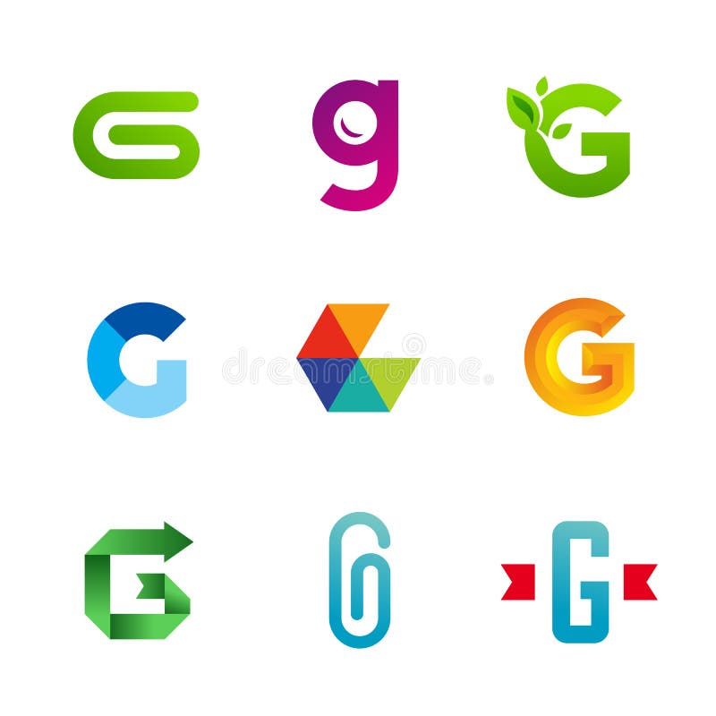 set letter g logo icons design template elements collection vector signs 48910752