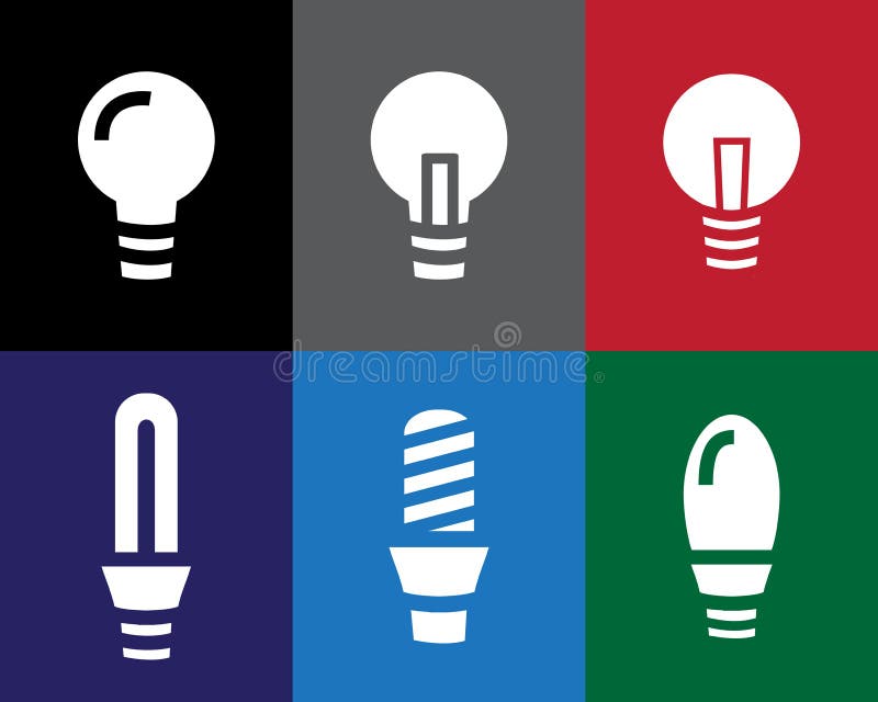 Set Of Light Bulb Icon In Stencil Style Stock Vector Illustration Of set-of-light-bulb-icon-in-stencil-style-stock-vector-illustration-of