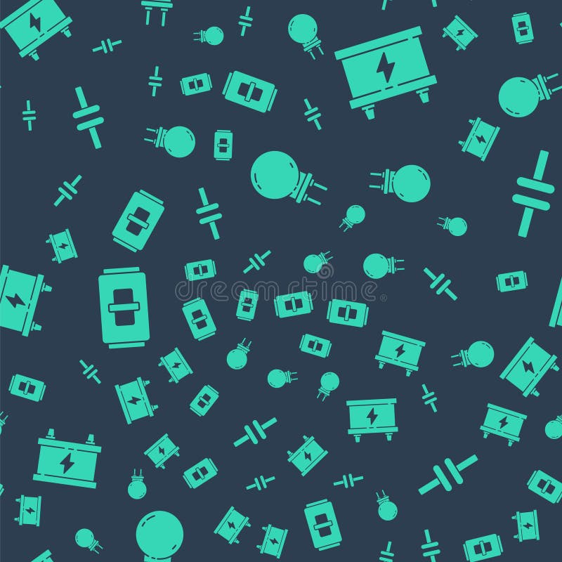 Set Light Emitting Diode, Car Battery, Electric Light Switch and