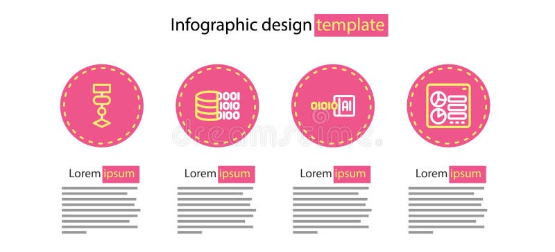 Set line Binary code, Computer api interface, and Algorithm icon. Vector. Programming coding computer binary vectors