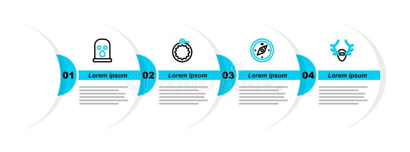 Setează coarne de cerb linie pe sticla de apă de la cantină și pe pictograma balaclava. vector royalty free illustration