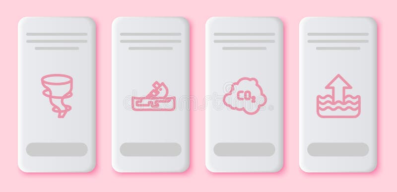 Set Line Tornado, Wrecked Oil Tanker Ship, CO2 Emissions in Cloud and