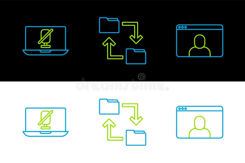 Set Line Video Chat Conference, Mute Microphone Laptop and Cloud