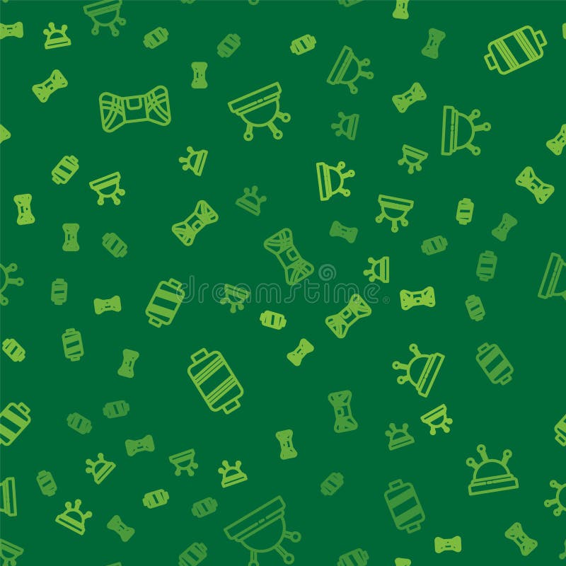 Set line Yarn, Sewing thread and Needle bed and needles on seamless pattern. Vector stock illustration