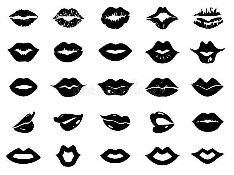 Download Set of lips icon stock vector. Illustration of cosmetic ...
