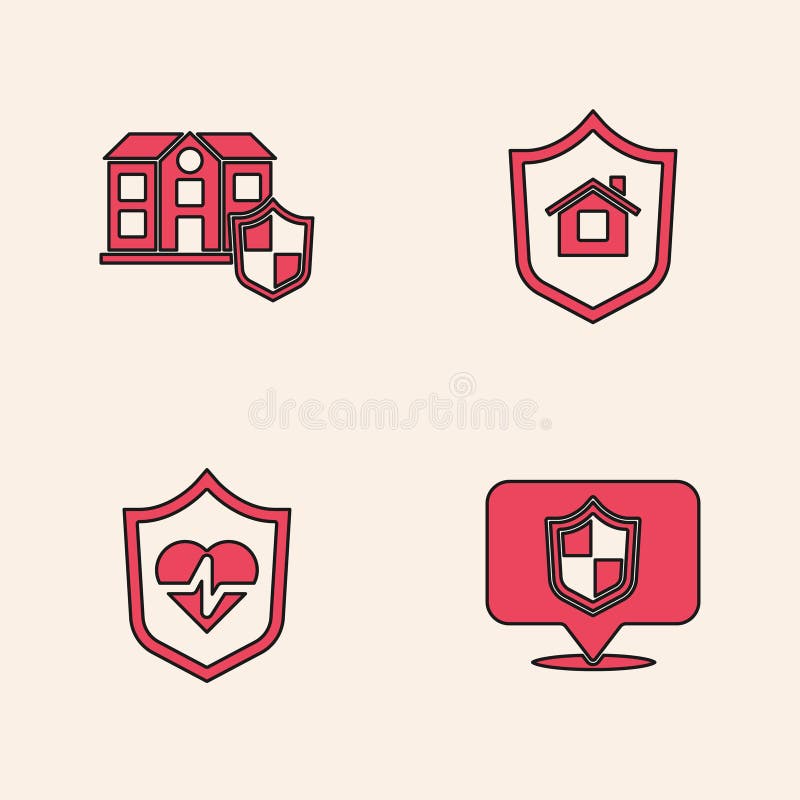 Location Pin Map, Shield, Check List Test Document Paper Signs with