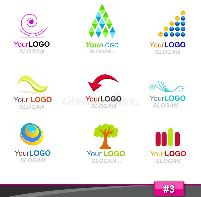 Set of Logo Elements, Part 3 Stock Illustration - Illustration of ...