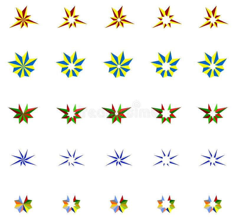 A set of logos, icons and graphical elements vector illustration