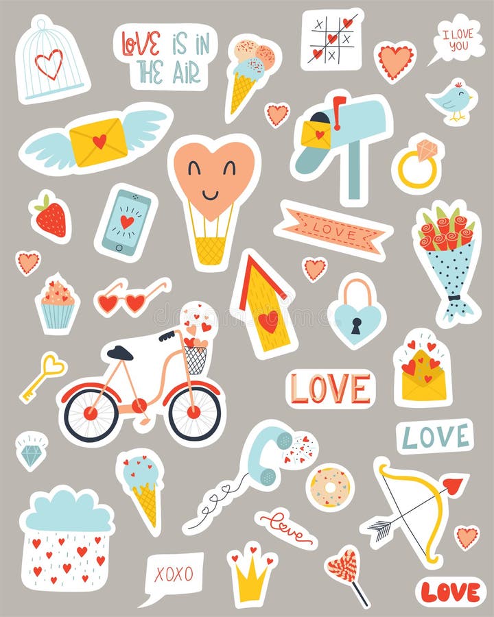 Wedding scrapbook stickers Vectors & Illustrations for Free Download