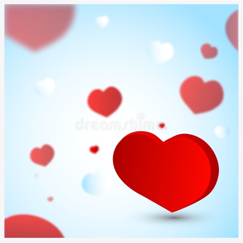 Set love hearts stock illustration