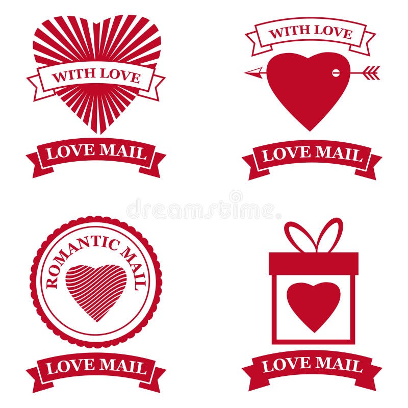 Heart stamp love symbol valentine day Royalty Free Vector