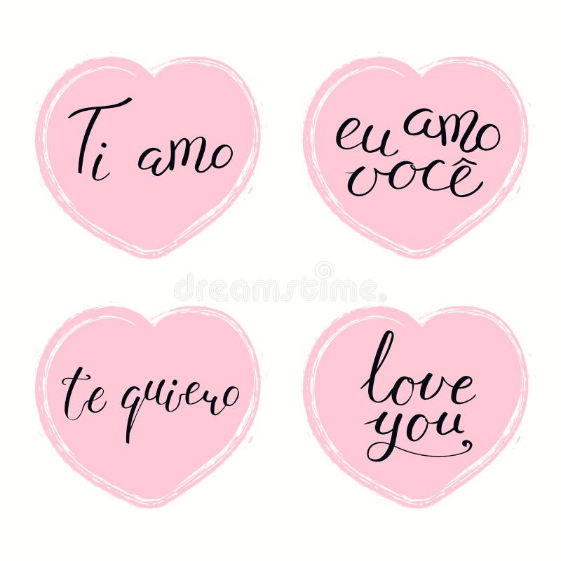 Set Of Love You Quotes Stock Vector Illustration Of Greeting 115290487