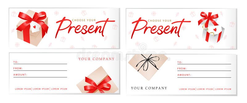 Set of Luxury Gift Vouchers Templates with Choose Your Present With Regard To Celebrate It Templates Place Cards