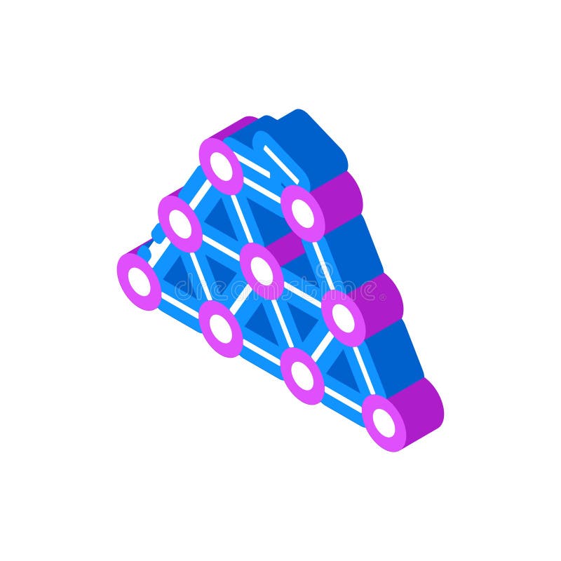 Set magnetic de construcție jucărie model de imagine izometrică simbol simbol imagine royalty free illustration