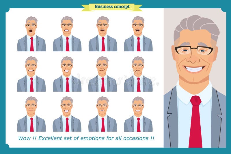 Facial Expressions Flat Stock Illustrations – 6,298 Facial Expressions ...