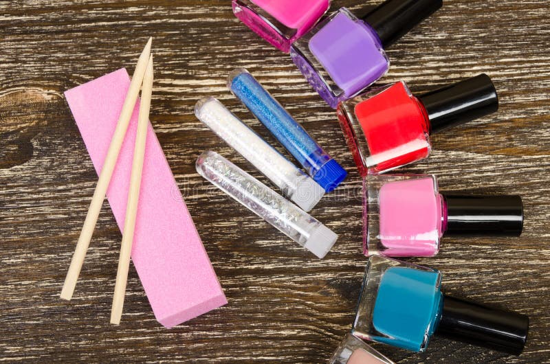 Set for Manicure and Pedicure with Optional Accessories Stock Photo ...