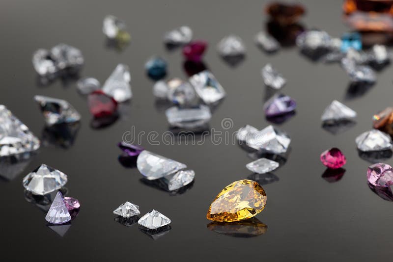 Set of many different gemstone royalty free stock photos