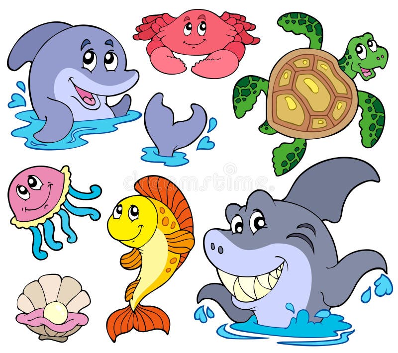 Set of marine animals stock vector. Illustration of aquatic - 16146448 Set of marine animals stock vector. Illustration of aquatic - 16146448