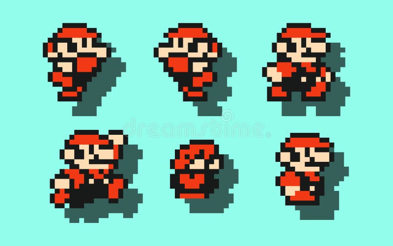 Set of Fire Mario Moves, Art of Super Mario World Classic Video Game, Pixel  Design Vector Illustration Editorial Photo - Illustration of nintendo,  motion: 213002321