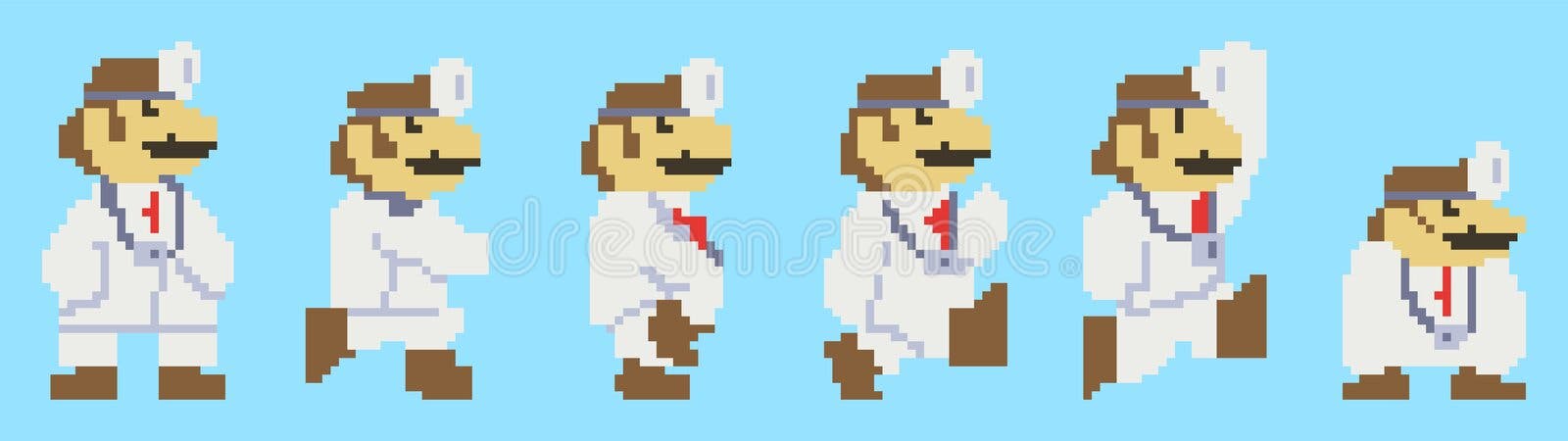 Set of Little Mario Moves, Art of Super Mario World Classic Video Game,  Pixel Design Vector Illustration Editorial Stock Image - Illustration of  motion, graphic: 213002304