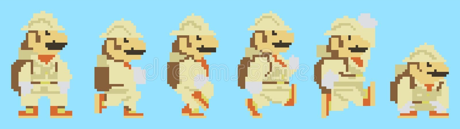 Set of Little Mario Moves, Art of Super Mario World Classic Video Game,  Pixel Design Vector Illustration Editorial Stock Image - Illustration of  motion, graphic: 213002304