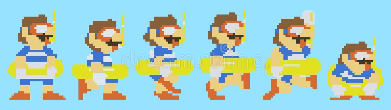 Set of Little Mario Moves, Art of Super Mario World Classic Video Game,  Pixel Design Vector Illustration Editorial Stock Image - Illustration of  motion, graphic: 213002304