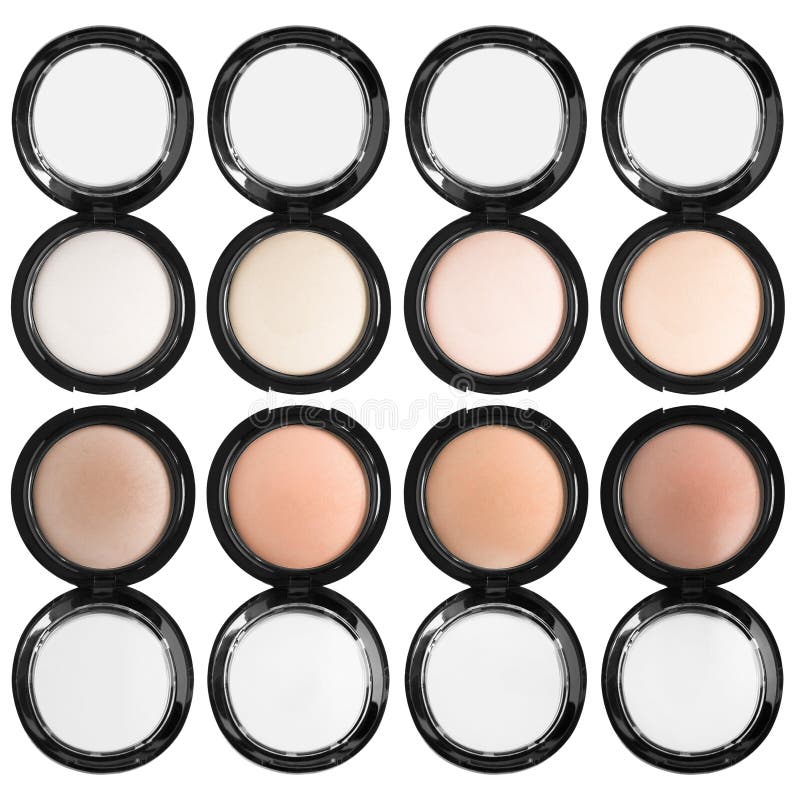 Powder boxes isolated stock photo. Image of colors, makeup 150637138