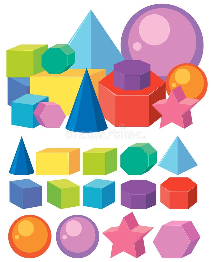 Set matematyki geometrii kształty ilustracji Set matematyki geometrii kształty ilustracji