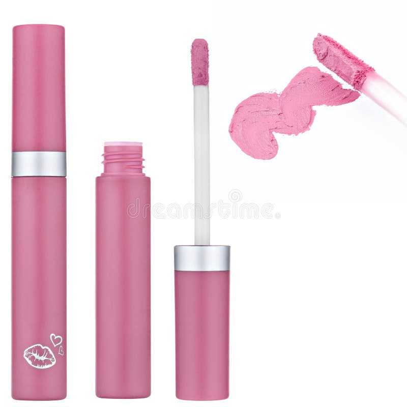 A set of matte lipstick stock photo