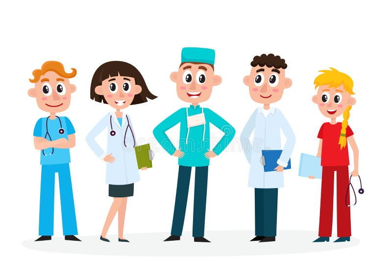 Set Of Medical Staff - Doctors, Nurse And Surgeon Stock Vector