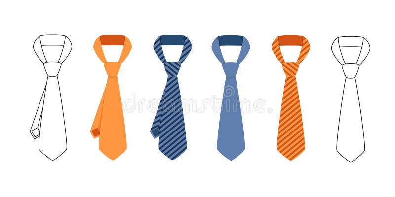 Neckties Set Stock Illustrations – 343 Neckties Set Stock Illustrations ...