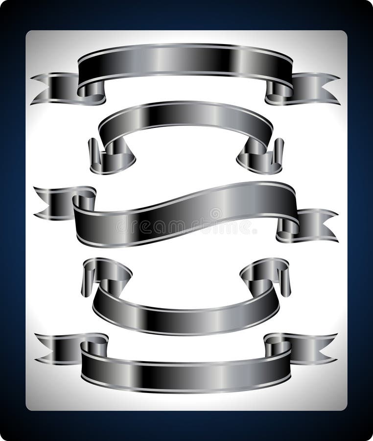 A set of metal banners vector illustration A set of metal banners vector illustration