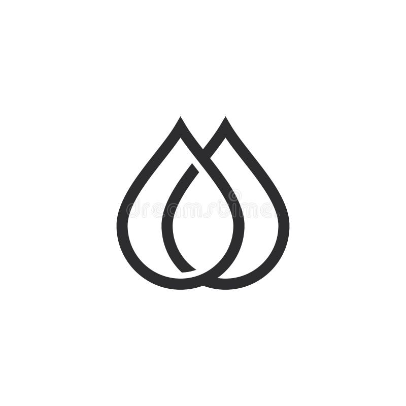 Set of Minimalist Water Drop Logo Vector Icon Illustration Stock Vector ...