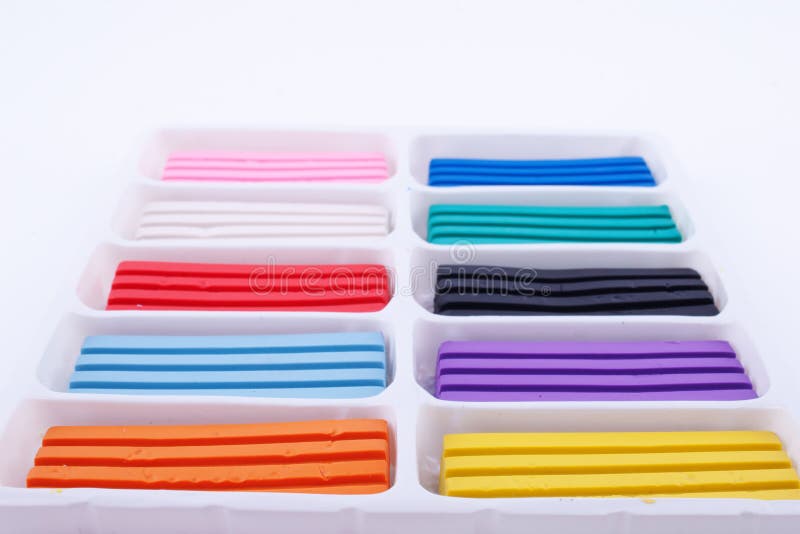 Set of modeling clay stock photo. Image of orange, black - 7804344