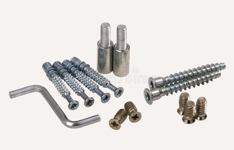 Set Of Modern Bolts And Screws Stock Image Image of bolt