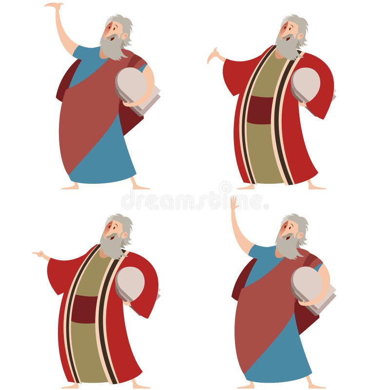 Set of Moses stock illustration