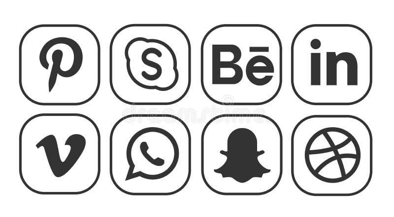 Set Of Most Popular Social Media Logos White Background Facebook Instagram Twitter Tiktok Telegram Editorial Photography Illustration Of Facebook Business