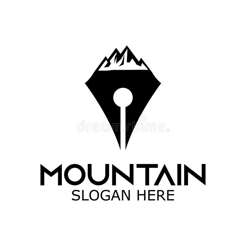 Mountains. a Set of Illustrations in a Linear Style, a Sketch Stock ...