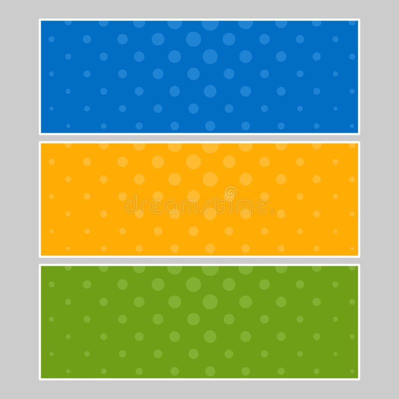 Set of Multi Colored Pop Art Banners Stock Vector Illustration of