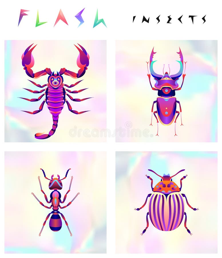 Abstract insects illustration royalty free illustration