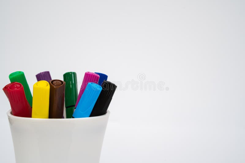 Colored markers on the white background Stock Photo by ©talevr 132717746