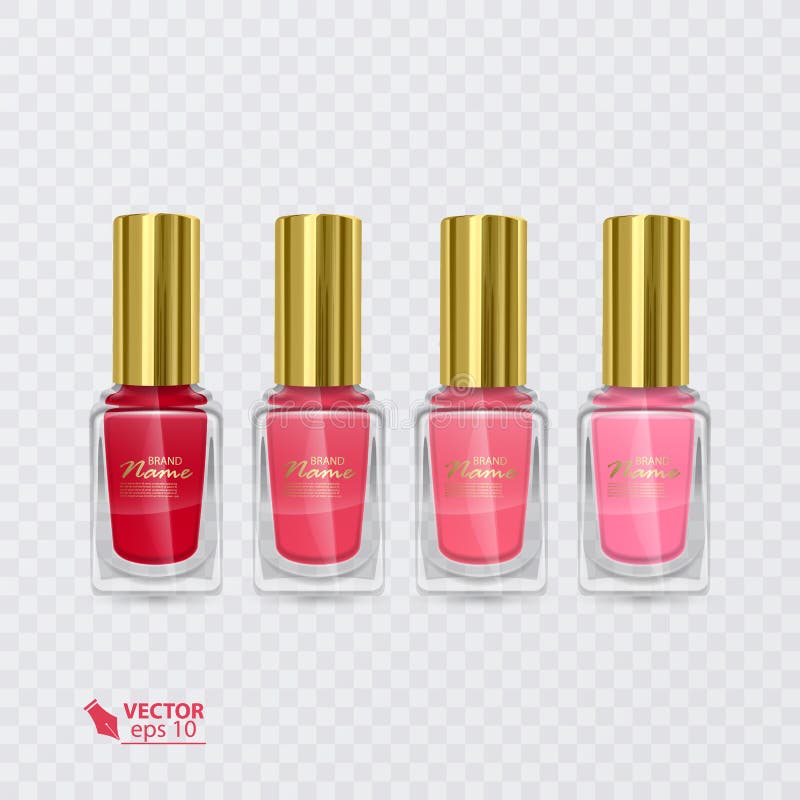Download Blank Transparent Bottle With Black White Red Nail Polish Mockup Stock Illustration Illustration Of Fingernail Acrylic 166855953
